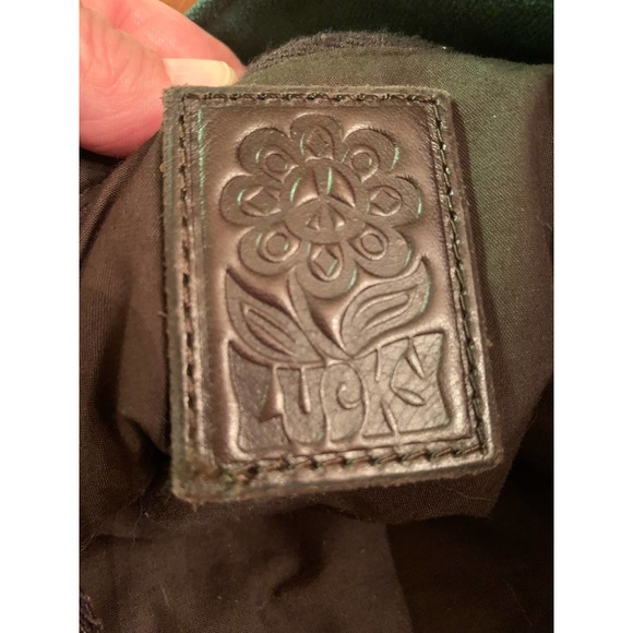 Lucky Brand Y2K Patchwork Velour/Plush/Tapestry Paisleys Hobo Shoulder Bag — H - Picture 9 of 12